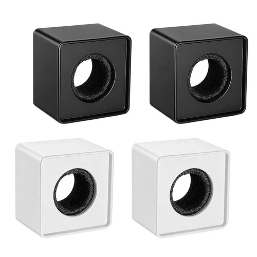 4Pcs Portable Square  Microphone Flag Station Interview Mic Flag Station with Foam Microphone Accessories 1