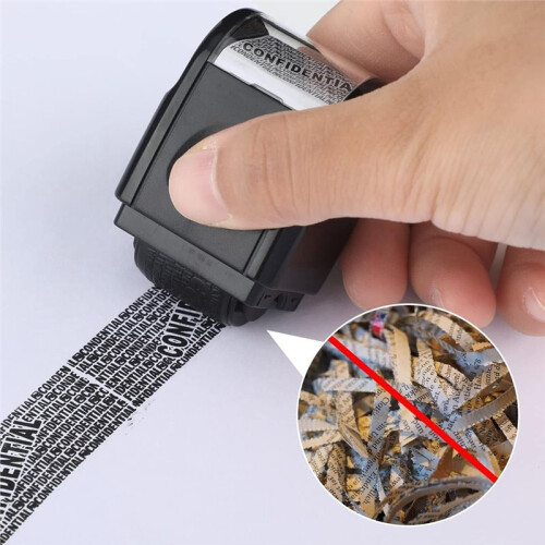 Privacy Protection Roller Stamp -Document Security Seal, Tamper-Proof Identity Theft Prevention for Mail & Packages 1