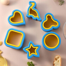 Juego de Cortadores de Sándwiches, Molde para Pan de Acero Inoxidable Resistente A la Corrosión con Mango Antideslizante, 6 Formas de Dibujos
