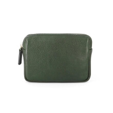 (green, 11*8*3cm) Women's Short Ruched Leather Wallet - Stylish Minimalist Multi-Functional Large Capacity Zip Purse