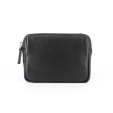(black, 11*8*3cm) Women's Short Ruched Leather Wallet - Stylish Minimalist Multi-Functional Large Capacity Zip Purse