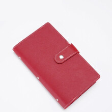(Red) 13.5*11*1.5cm Large Capacity Card Holder Wallet 96 Card Slots Long Card Case RFID Blocking Credit Card Organizer for Men Women