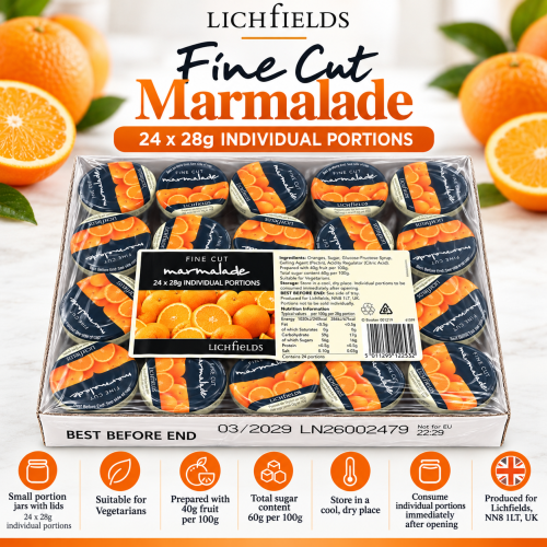 Lichfields Fine Cut Marmalade Jars 24 x 28g 1