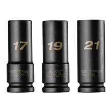 Ryobi 1/2" Deep Impact Socket Set (3pc) RHDIS3PC