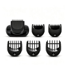 Conjunto de 5 pentes guia de substituição (1/2/3/5/7 mm) – Compatível com as máquinas de cortar cabelo BT567 Série 5/6/7 (05