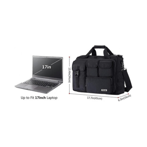 Bolsa mensageiro militar masculina para laptop de 17 polegadas, multifuncional, tática, para computador, com alça de ombro, e 1