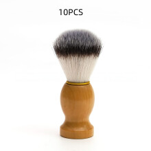 10Piece Men’s Shaving Brush Set with Wooden Handles, Salon Tools, Handcrafted Shaving Brushes, Shaving Brushes with Wooden H