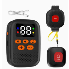 Bouton d'appel sans fil pour aidants de personnes âgées, téléavertisseur pour la surveillance des personnes âgées avec vibrat