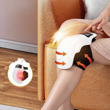 Masajeador de rodilla inalámbrico con 9 niveles de calor y vibración: Soporte de rodilla calefactable ajustable para relajaci