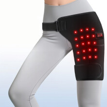 Cinturón de masaje con calefacción y vibración ajustable de 3 niveles con terapia de luz roja (660 nm) – Alimentación USB –