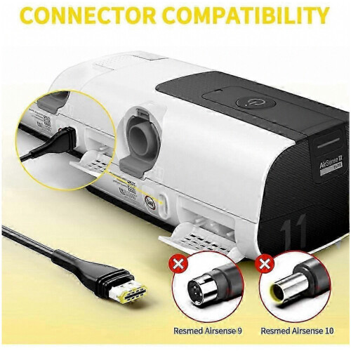 Καλώδιο φόρτισης αυτοκινήτου 12V/24V συμβατό με συσκευές AirSense 11 CPAP, AirSense 1 2