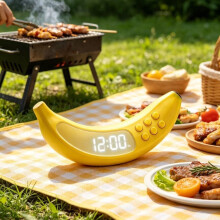 Despertador em formato de banana, visor digital LED grande, cronômetro de estudos infantil, gerenciamento de tempo para estud