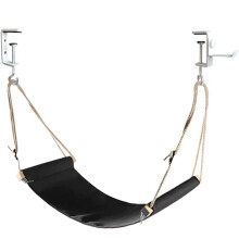 Portable Fence Foot Hammock with Carabiners, Outdoor Sports Foot Rest Sling for Baseball Soccer Spectators