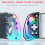 (Pink) Comando sem fios Switch para Nintendo Switch, Hall Joystick RGB Turbo Macro 10