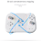 (White Pink) Draadloze Switch Controller voor Nintendo Switch OLED, Replaceable Joystick RGB Turbo 9