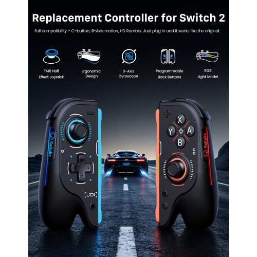 Draadloze Switch 2 Controller voor Nintendo Switch 2, TMR Hall 9-Axis 1
