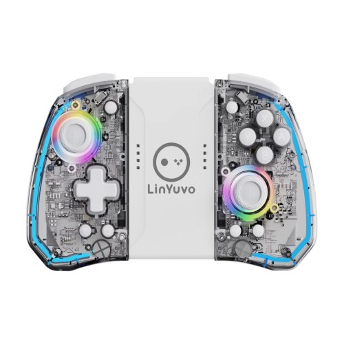 (Grey) Draadloze Switch Controller voor Nintendo Switch OLED Lite, RGB Turbo Macro