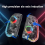 (Transparent Black) Draadloze Switch Controller voor Nintendo Switch OLED Lite, RGB Turbo Macro 10