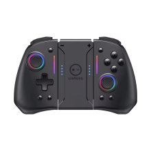 (Black) Draadloze Switch Controller voor Nintendo Switch OLED, RGB Turbo Dual Vibration