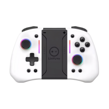 (White) Draadloze Switch Controller voor Nintendo Switch OLED, RGB Turbo Dual Vibration