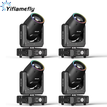 Yiflamefly lote de 4 luces de cabezal móvil RGBW 450W DMX512, luces de escenario para DJ y bodas
