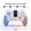 (White) Langaton Switch-ohjain varten Nintendo Switch PC Android iOS Hall Joystick 2