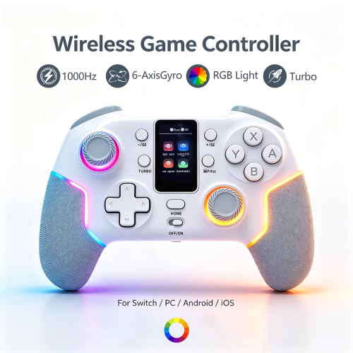 (White) Langaton Switch-ohjain varten Nintendo Switch PC Android iOS Hall Joystick 1