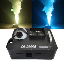 Máquina de humo antiniebla 1500W, DMX, RGB, 24 LED, pulverizador vertical con 3L de aceite