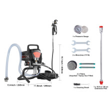 SucceBuy pulverizador de pintura sin aire eléctrico, 950W, 3000PSI, con soporte y poste de extensión