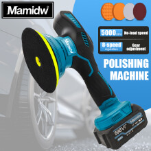 Kabelloser Autopolierer, 6 Zoll, 8 Gänge, 2500-7000 U/min, für Wachs, Schleifen und Versiegelung