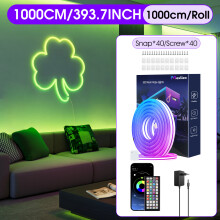 RGB LED neon-valonauha 10M, EU-tulppa, soveltuu ulkotilaan ja sisätiloihin