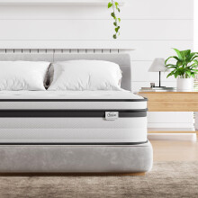 TeQsli King Mattress 5FT Memory Foam Spring Hybrid Mattress 22CM