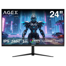 X AGEX 24 Inch 240Hz Gaming Monitor IPS 1ms FHD 1080P 100% sRGB Black