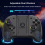 (Transparent Blue) Trådløs Switch-kontroller (Split Pad) for Nintendo Switch OLED Lite, RGB Turbo Motion 6