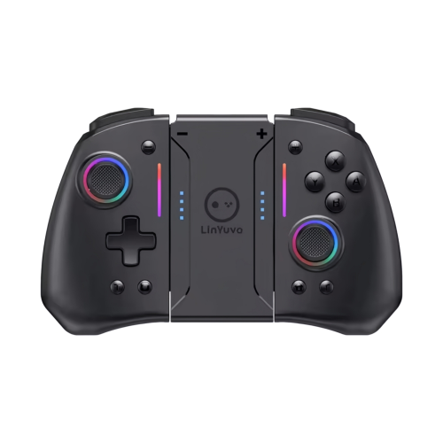 (Black) Trådløs Switch-kontroller for Nintendo Switch OLED, RGB Turbo Dual Vibration