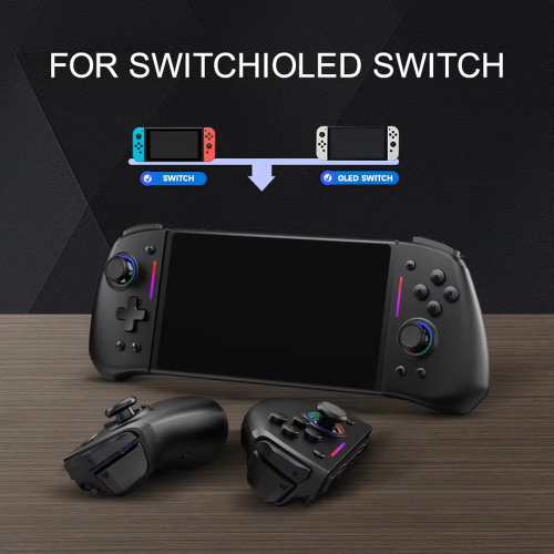 (White) Trådløs Switch-kontroller for Nintendo Switch OLED, RGB Turbo Dual Vibration 1