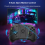 (Transparent Blue) Comando sem fios Switch (Split Pad) para Nintendo Switch OLED Lite, RGB Turbo Motion 5