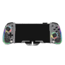 (Transparent) Comando sem fios Switch para Nintendo Switch, Hall Joystick RGB Turbo Macro