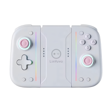(White Pink) Comando sem fios Switch para Nintendo Switch OLED, Replaceable Joystick RGB Turbo