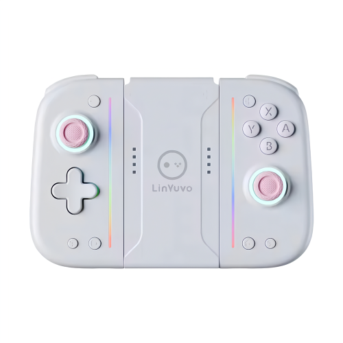 (White Pink) Comando sem fios Switch para Nintendo Switch OLED, Replaceable Joystick RGB Turbo