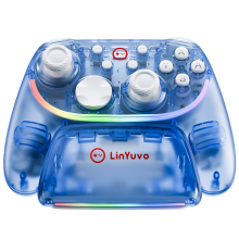 (Blue) Comando sem fios Switch para Nintendo Switch PC with Charging Dock, Hall Joystick RGB