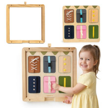 Quadro de manipulação Montessori - MAMABRUM - MAM266FR - Quadro de parede - 6 oficinas práticas - A partir de 18 meses