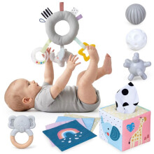 Coffret sensoriale per neonati - Mamabrum - MAM377 Scatola regalo - Da 3 mesi - 4 palline con texture varie
