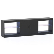 Móvel de TV modular 195 x 30 x 55 cm com iluminação LED personalizável e armazenamento
