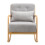 Contemporary Linen Buttoned Rocking Chair 3