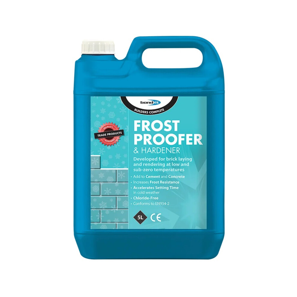 Bond It 5L Frost Proofer & Rapid Hardener For Brick Laying & Rendering 5 Litres