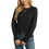 Damen Strickpullover mit langen Ärmeln, gerippt, elegant, Schwarz XL — damenpullover, strickpullover damen 1