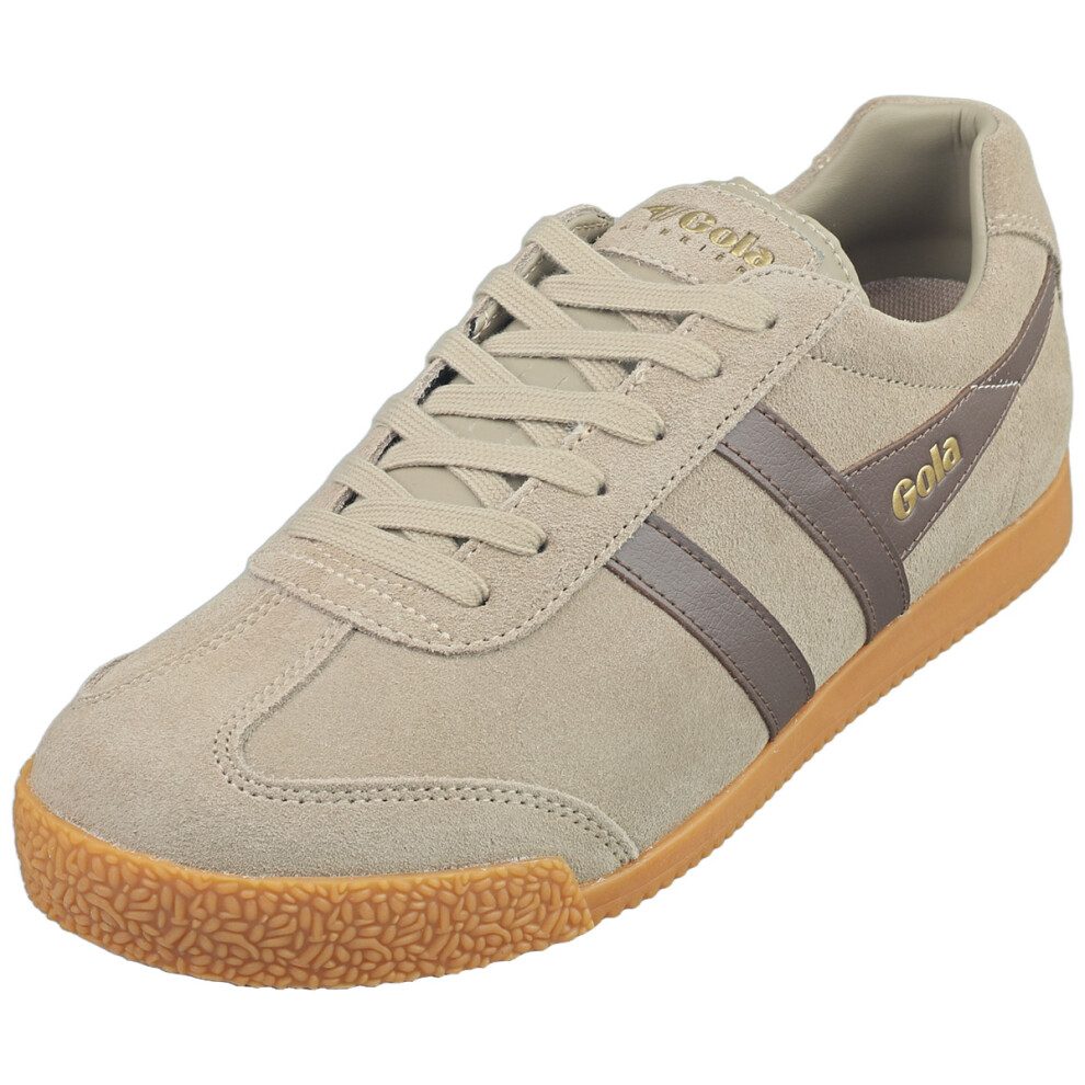 Gola Men's Brown Harrier Suede Lace-Up Trainers - Image 4