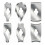 6-Piece Woodworking Multi-Tool Set: Versatile Spatula Putty Blade Paint Scraper for DIY Renovation & Crafting(No Handle) 1