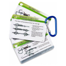Fishing KnotTying Guide Card Set with Keychain Clip Waterproof Portable Angler Reference for Beginners